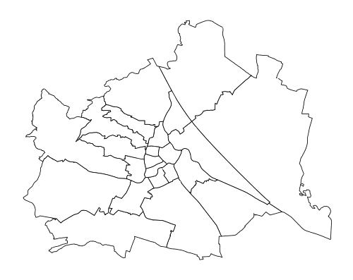 Karte der Stadt Wien